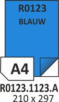 Rayfilm R0123.1123.A │ Universeel BLAUW zelfklevend paper │ 210x297mm │ 1 per vel │ H1-1 │ 100 etiketten │ 100 vel │ INKJET LASER KOPIER