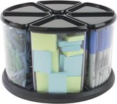 2x Deflecto carousel organiser met 6 compartimenten, zwart