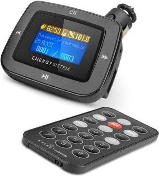 Energy Sistem Car MP3 1100 FM transmitter 87,5 108 MHz Bedraad Zwart