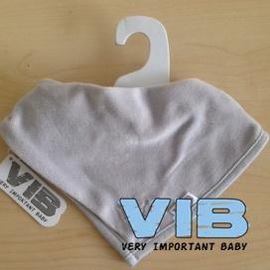 VIB® - Bandana slab Luxe velours - Kroontje (Grijs) - Babykleertjes - Baby cadeau - zwangerschap aankondiging - geboorte cadeau van VIB® — afbeelding 2