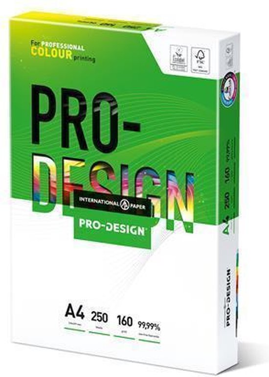Pro design 160 gram A4 250 vel proffesional printing papier |