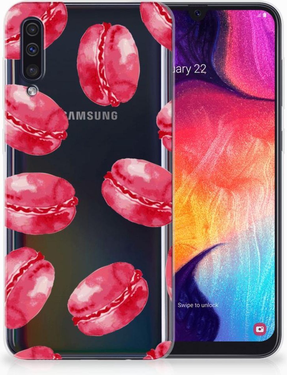 Samsung Galaxy A50 Siliconen Case Pink Macarons