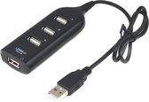 DisQounts 4 port USB 2.0 - Zwart