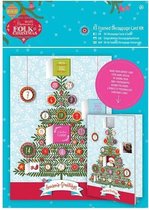 A5 Framed Decoupage Card Kit Linen - Folk Christmas - Advent