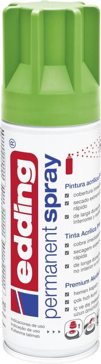 Edding 5200 Permanent Spray Premium Acrylverf Geelgroen Mat Ral 6018