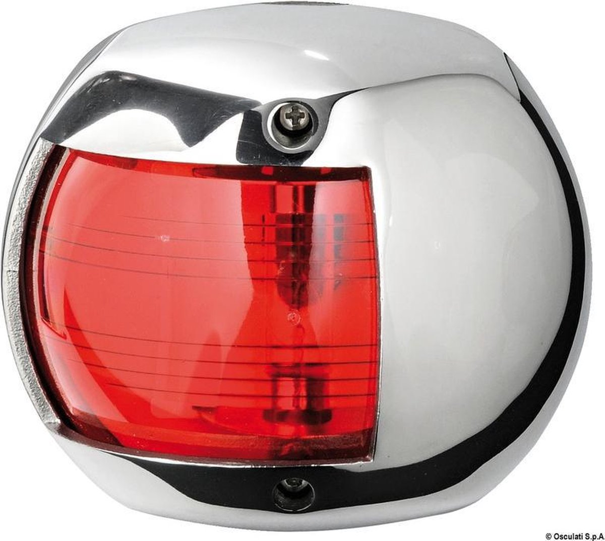 Osculati ronde navigatielamp - Bakboord - RVS