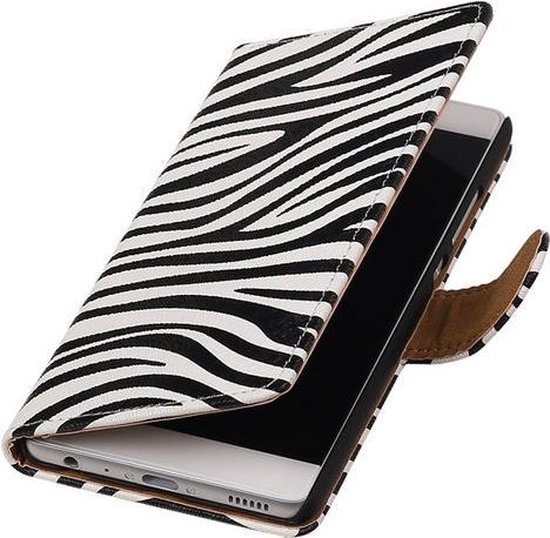 Waarnemen vreugde Hoeveelheid van Zebra booktype wallet cover hoesje voor Huawei Ascend G525 | bol.com