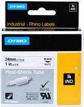 DYMO Rhino industriële Heat-Shrink Tube-labels | 24 mm x 1,5 m | zwarte afdruk op wit | voor Rhino labelprinters