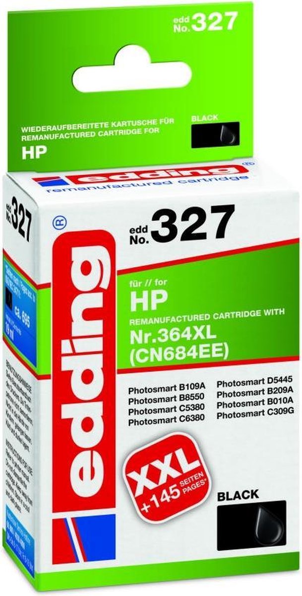Edding Inktcartridge vervangt HP 364XL, CN684EE Compatibel Zwart EDD-327 18-327