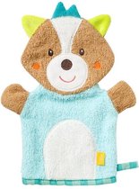 Fehn Washandje Sleeping Forest Fox 28 Cm Blauw/lichtbruin