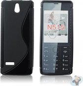Silicon Hoesje Nokia 515 -S-Line Black