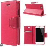 Goospery Sonata Leather case cover iPhone 6 Plus donker roze