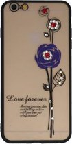 Paars Love Forever back case Hoesje voor Apple iPhone 6 / 6s Plus