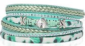 Wikkelarmband PU leer turquoise