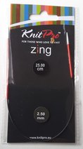 Aiguille circulaire KnitPro Zing 2,50 mm et 25,00 cm (notez les très petites aiguilles pour les chaussettes)