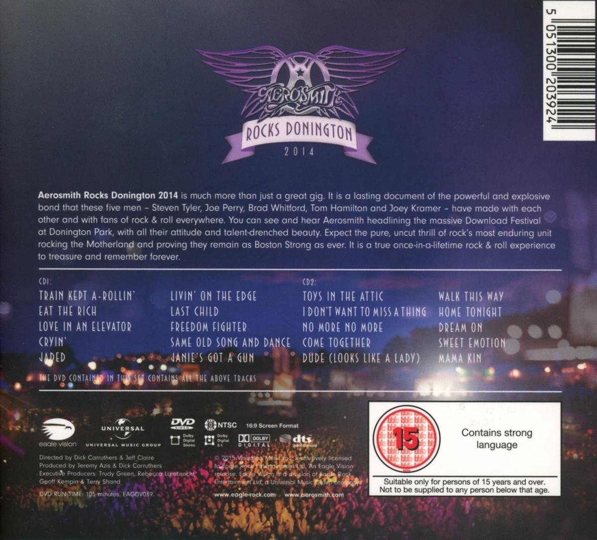 ミュージック AEROSMITH ROCKS DONINGTON DVD Rocks Donington 2014 (Dvd+Cd), Aerosmith | Muziek | bol