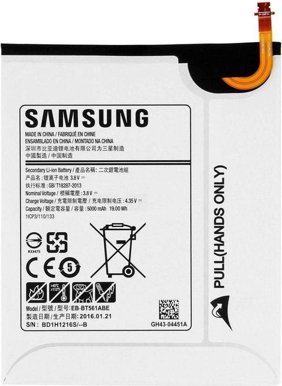 Betrokken enz Transformator Samsung Galaxy Tab E T560 (9.6 inch) WiFi EB-BT561ABE Originele Batterij |  bol.com