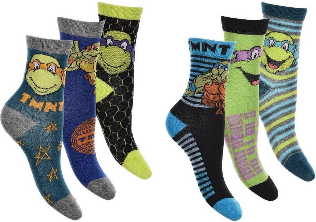 6 paar sokken Teenage mutant Ninja Turtles maat 23/26