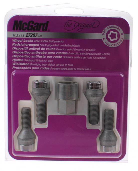 McGard Slotbouten 12x1,5 25,5mm/17 zwart Konisch