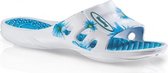 Dames badslippers met blauwe bloemen 39