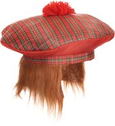 WELLY INTERNATIONAL - Schotse baret met haren voor volwassenen - Hoeden > Humoristisch