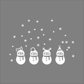 Sneeuwpoppen raam - deur -muur decoratie sticker - Raamsticker - Kerstmis