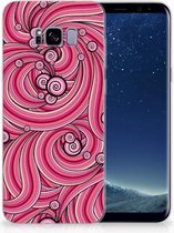 Geschikt voor Samsung Galaxy S8+ TPU siliconen Hoesje Swirl Pink