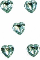 Transparante decoratie hartjes diamanten 20 stuks - Bruiloft versiering edelstenen speelgoed