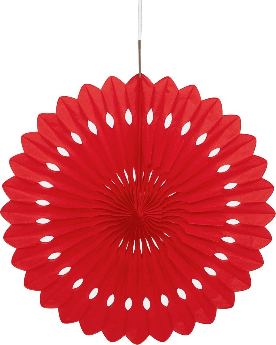UNIQUE - Rode rozet hangend 40 cm