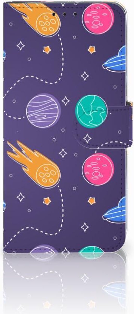 Boekhoesje voor Motorola Moto G7 Power Wallet Case met Pasjes Space