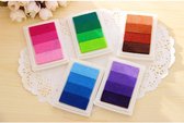 Stempelkussens - 6x4 kleuren (24 in totaal) - rood - groen - blauw - roze - paars - Volwassenen en kinderen
