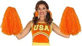2 stuks cheerleader cheerballs oranje 33 cm