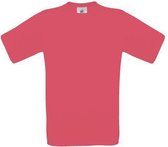 B&C Exact 150 Heren T-shirt Fuchsia Maat L (onbedrukt - 5 stuks)