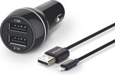 Philips  DLP2357 USB autolader oplader 12V 3.1a + Lightning kabel