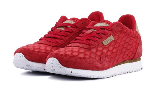 Woden Vrouwen Sneakers - Nora ii mesh - Rood - Maat 38 | bol.com
