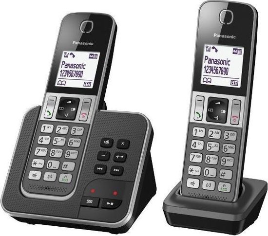 Panasonic KX-TGD322 - Duo DECT telefoon - Antwoordapparaat - Zwart | bol.com