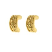 Behave® Dames oorbellen design knoppen goud-kleur 1,5cm