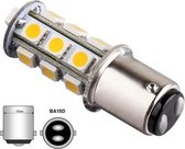 BA15D LED - DC Marine - 18 SMD 5050 - Warm wit - 12V