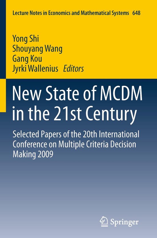 Springer Nature Proceedings excluding Computer Science - New State of MCDM in the 21st Century