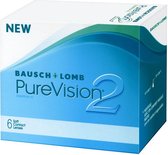 +3,50 - PureVision®2 - 6 pack - Lentilles mensuelles - Lentilles de contact