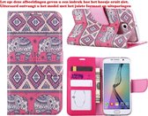 Xssive Hoesje voor Samsung Galaxy J5 2015  Boek Hoesje Book Case Olifant