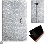 Samsung Galaxy Tab 3 T110 Diamond book cover case 7.0 Inch Zilver Silver