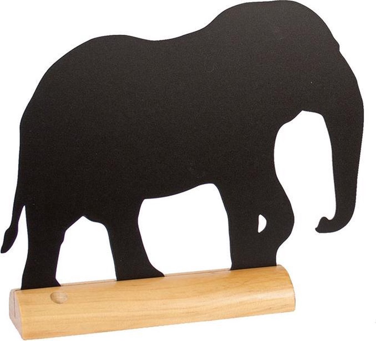 Securit® houten krijtbord in de vorm van een olifant, zwart