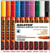 MOLOTOW One4All 127HS Premium Acrylic Marker 2mm BASIC-SET 1 - 10 kleuren