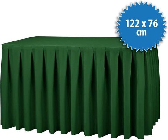 Combiskirting Boxpleat 250% 122 x 76 cm, donkergroen