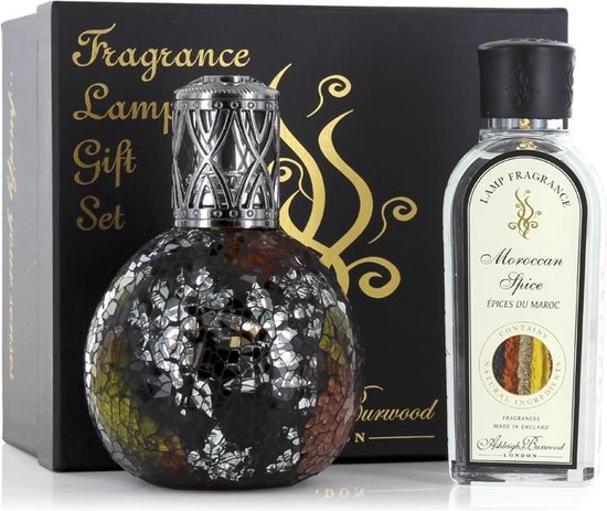 Ashleigh & Burwood lamp giftset Oriental Woodland incl 250 ml Moroccan Spice