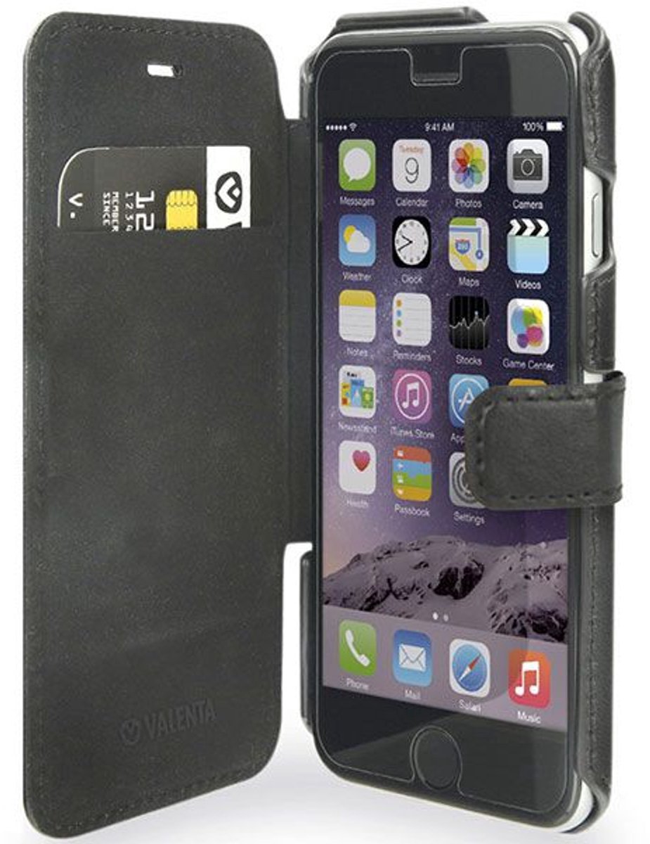 Valenta Booklet Smart Zwart Hoesje iPhone 6(s)