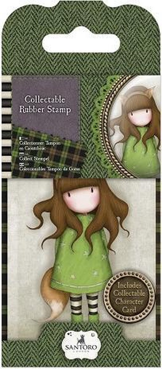 Gorjuss: Collectable Mini Rubber Stamp - Santoro - No. 18 Poppy Wood (GOR 907318)
