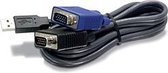 Trendnet TK-CU15 toetsenbord-video-muis (kvm) kabel 4,5 m Zwart