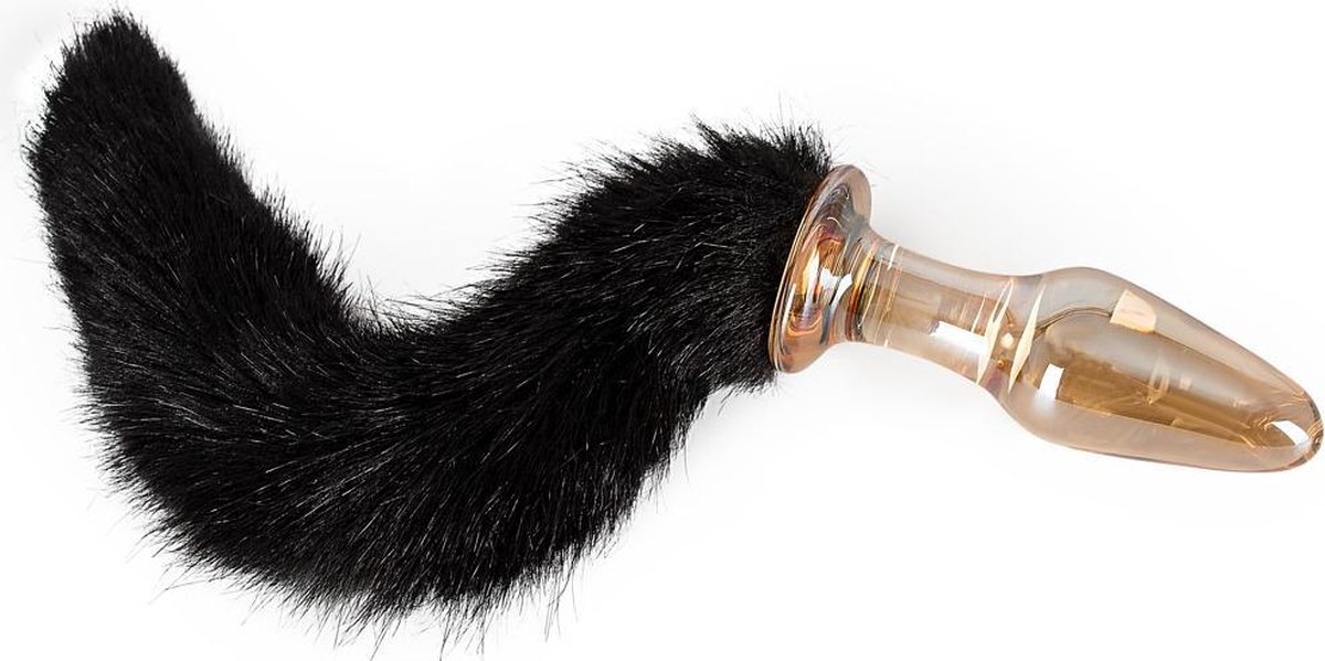 Goedkoopste You2Toys – Glazen Petplay Plug met Staart Dierlijk Rollenspel 12 cm – Transparant Goud